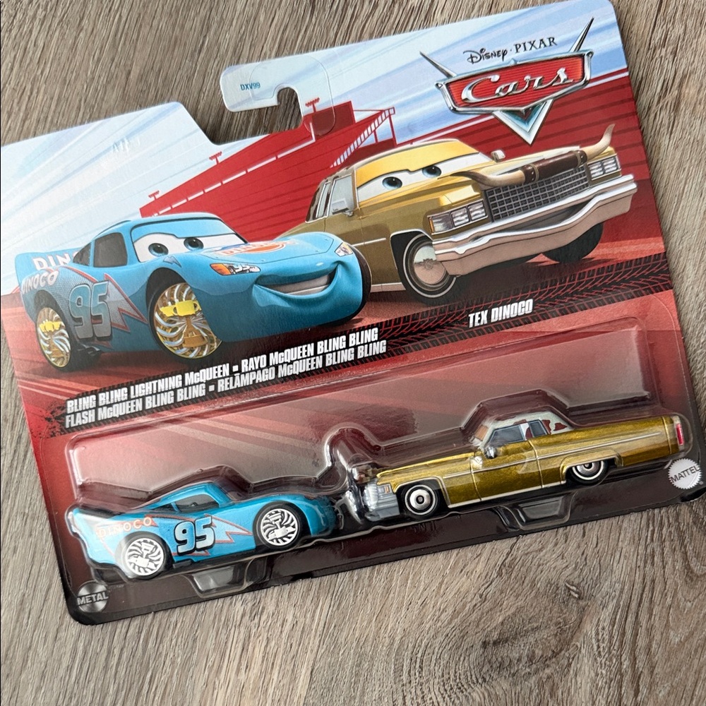 Mattel Disney Pixar Cars Bling Bling Lightning McQueen and Tex Dinoco Set - Picture 4 of 5